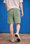 Men's Premium Loose Cargo Pocket A.Green Linen Shorts - 6