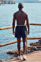 Men's Short Length Zipper Pocket G.Black Beach Swim Shorts - 6