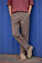 Men's Premium Loose Brown Italian Fabric Trousers - 2