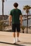 Men's Trend Crew Neck Comfortable Basic Green T-Shirt - 6