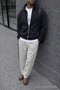 Men's Summer Regular Loose-Leg Stone Linen Trousers - 5