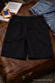 Men's Stylish Trendy Black Linen Shorts with Loose Cargo Pockets