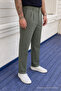 Men's High Waist Regular Fit Khaki Fabric Trousers - 4