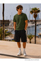 Men's Trend Crew Neck Comfortable Basic Khaki T-Shirt