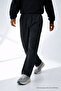 Men's Casual Summer Trend Loose Black Linen Trousers - 3