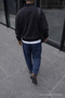 Men's Summer Regular Loose-Legged Navy Blue Linen Trousers - 6