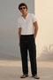 Men's 3-Piece Cargo Linen Trousers with Elastic Waist - 6