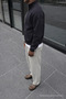 Men's Summer Regular Loose-Leg Stone Linen Trousers - 3