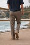 Men's Trend Basic Wide Leg Brown Fabric Trousers - 6