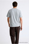 Men's 100% Cotton Premium Casual Loose Gray T-Shirt - 6