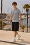 Men's Trend Crew Neck Comfortable Basic Anthracite T-Shirt - 3