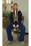 Women's Casual Textured Palazzo Navy Blue Linen Trousers - 4
