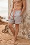 Men's Trendy Summer Gray Swim Shorts with Elastic Waist - 2