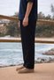 Men's Trend Basic Wide Leg Black Fabric Trousers - 2
