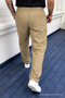 3 Pieces Men's High Waist Elastic Summer Linen Trousers - 7