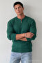 Men's Winter Hakim Collar Green Knitwear Sweater - 3