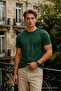 Men's Relax Fit Short Sleeve 100% Cotton Green T-Shirt