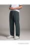 Men's Elastic Waist Loose Leg Khaki Linen Trousers