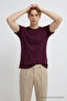 Men's Street Style Regular Burgundy T-Shirt - 3
