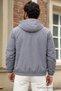 Men's Fur-Lined Winter Gray Zippered Raincoat - 6