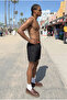 Men's Lined Comfortable Zipper Pocket T.Black Sea Shorts - 5