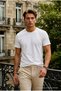 Men's Relax Fit Short Sleeve 100% Cotton White T-Shirt - 3