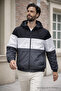 Men's Comfort Fit Patterned Loose Fit Smoked Raincoat & Windbreaker - 2
