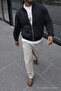 Men's Summer Regular Loose-Leg Stone Linen Trousers - 4
