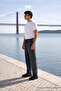 Men's Elastic Waist Jogger K.Khaki Linen Trousers - 2