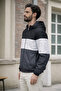 Men's Comfort Fit Patterned Loose Fit Smoked Raincoat & Windbreaker - 3