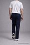 Men's Casual Regular Classic Navy Blue Fabric Trousers - 6