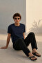 Men's 3-Piece Cargo Linen Trousers with Elastic Waist - 7