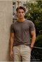 Men's Relax Fit Short Sleeve 100% Cotton Coffee T-Shirt - 2