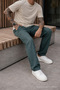 Men's Premium Jogger Relax Fit Dark Khaki Linen Trousers - 5