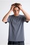 Men's Daily Premium Comfort Cotton Loose Fit Smoked T-Shirt - 4