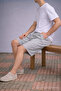 Men's Premium Loose Cargo Pocket Stone Linen Shorts - 6