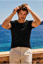 Men's Soft Comfort Fit Loose Black Cotton T-Shirt - 4