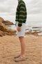 Men's Regular Lace-Up Casual Gray Basic Shorts - 2