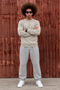 Men's Cotton Anti-Pilling Loose Cream Knit Sweater - 3