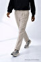 Men's Striped Summer Stone Italian Fabric Trousers - 4