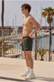Men's Zippered Quick-Drying Khaki Swim Shorts - 5