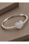 Vip Series Brass Zircon Stone Silver Color Heart Model Handcuffs