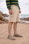 Men's Low Waist Premium Cargo Pocket Beige Linen Shorts - 2