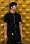 Men's Relaxed Casual Black Stretchy T-Shirt