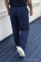 3 Pieces Men's High Waist Elastic Summer Linen Trousers - 7