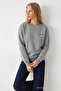 Women's Sorry Chest Printed Gray Sweatshirt - 4