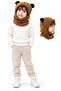 7-10 Years Old Cute Panda Eared Children's Hooded Plush Beanie Welsoft Windproof Neck Collar Beanie - 6