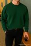 Herren Relax Fit Winter Basic-Pullover in Z.Green - 4
