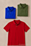 Men's Straight Fit 3-Piece Polo Collar T-Shirt