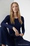 Women's Crew Neck Basic Navy Blue T-Shirt - 6